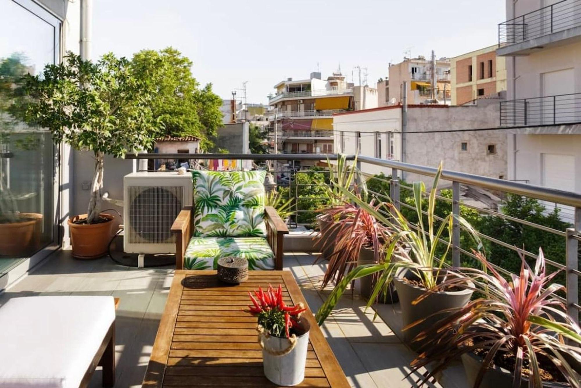 Ferienwohnung Stylish Boutique Loft With Private Balcony Athen Exterior foto