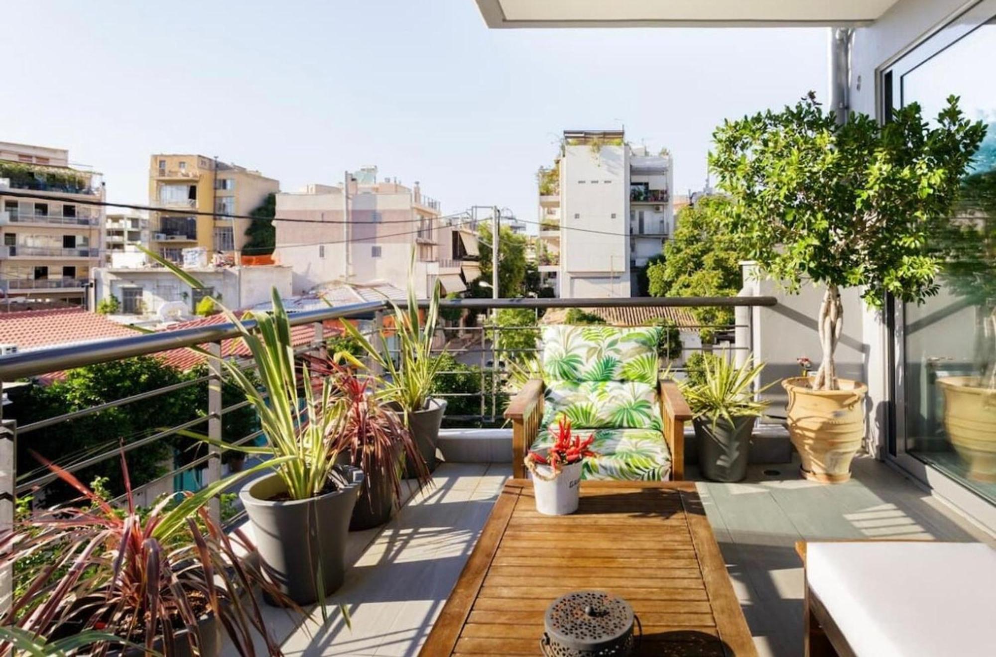 Ferienwohnung Stylish Boutique Loft With Private Balcony Athen Exterior foto