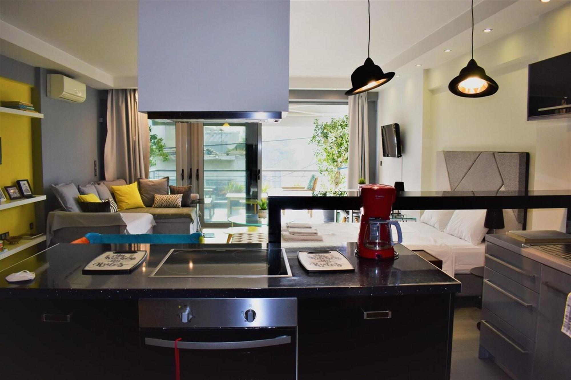 Ferienwohnung Stylish Boutique Loft With Private Balcony Athen Exterior foto